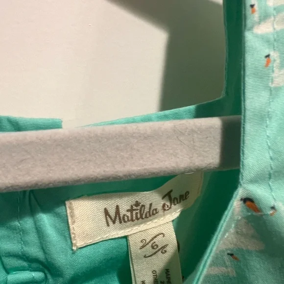 Matilda Jane The Adventure Begins Floral Swans Tunic Girls 6 NWT Ruffle Button - Picture 5 of 6
